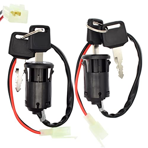 2 PCS 2 Wire Ignition Key Switch for Electric Scooter Golf Scooter Bikes ATV Moped GoKart U KS51 Motorcycle 2 Position Type on Off