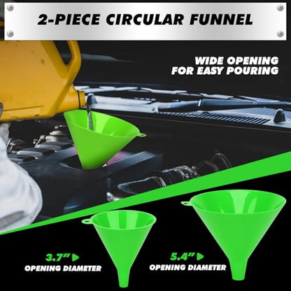 SWANLAKE 18-Piece No-Spill Coolant Funnel Kit, Radiator Funnel Burping Tool, Coolant Bleeder Kit with Adapters, Universal Fitment for Automotive Cooling System - color: Green, Black