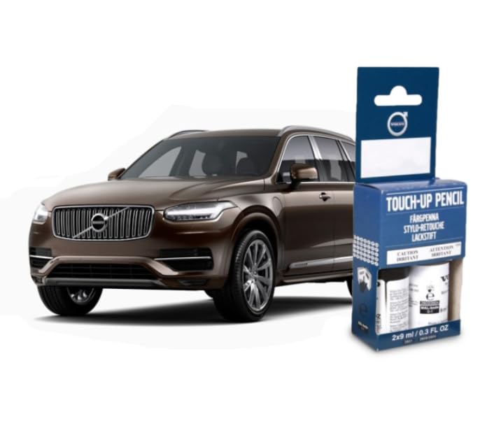 Volvo Touch Up Paint Pen, Includes Base Coat and Clear Coat, 2 x 9 ml (0.3 fl oz), OEM Factory Original (487 Ember Black Pearl) - color: 487 Ember Black Pearl