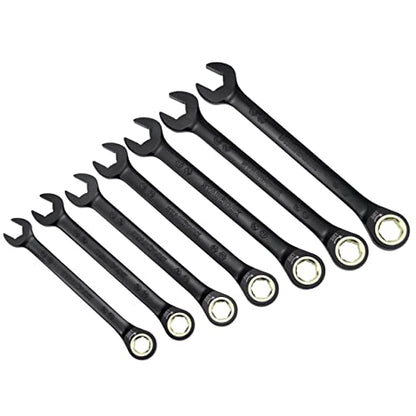 STARWORK TRUE MECHANIC™ 7-Piece 2-in-1 Ratcheting Wrench Set with Rolling Pouch, 120-Tooth, SAE&Metric - size: 7-Piece 120-Tooth