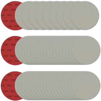 6 Inch 50 Pcs Wet Dry Hook and Loop Sanding Discs, No Hole, 10000 Grit - style: Grit 10000