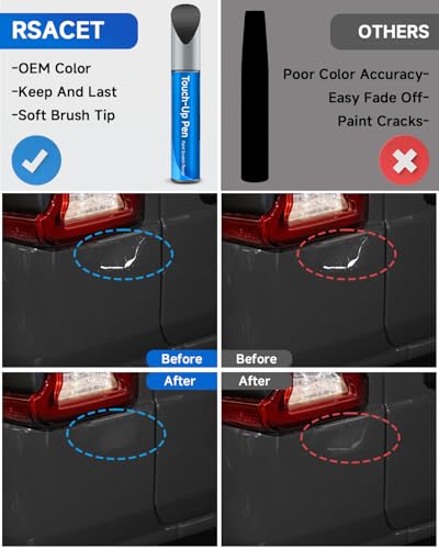 Touch Up Paint Compatible with Jeep Exact Match Touch Up Paint Car Scratch Repair (Mineral Gray Metallic(PDM/CDM)) - color: Mineral Gray Metallic(PDM/CDM)