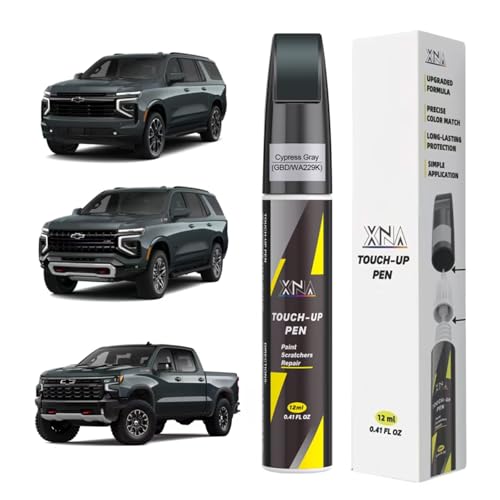 XNA Car Touch Up Paint (Cypress Gray(GBD/WA229K)) for Chevrolet - color: Cypress Gray(GBD/WA229K) for 2026 Silverado/2025 Silverado/2026 Trax/2026 Trailblazer/2026 Tahoe/2025 Tahoe/2026 Suburban/2025 Suburban