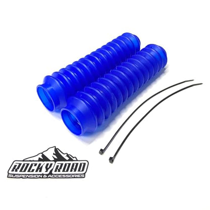 Rocky Road Universal 2" x 11" Shock Absorber Dust Boots Covers - Set of 2 (Blue) - color: Blue