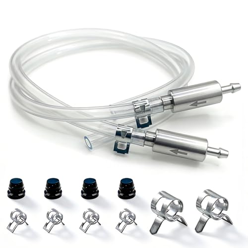 Brake Bleeder Hose Kit, 2 Sets One-Way Valve for Car Motorcycle Clutch