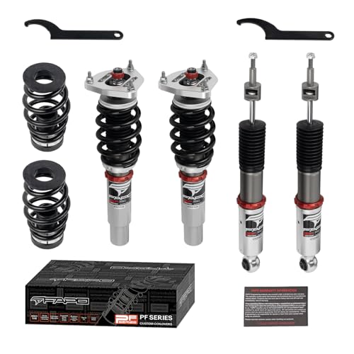 FAPO PF Coilovers for VW Golf MK7 MK8 2012-2020+, for VW Jetta 2019+ 32 Level Damper Height Adjustable Mono-Tube Lowering Suspension Struts