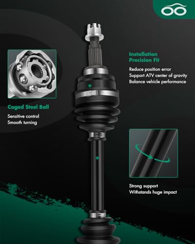 SCITOO Front CV Axle Shaft Assembly Fit for Honda Rancher 400 2004-2007