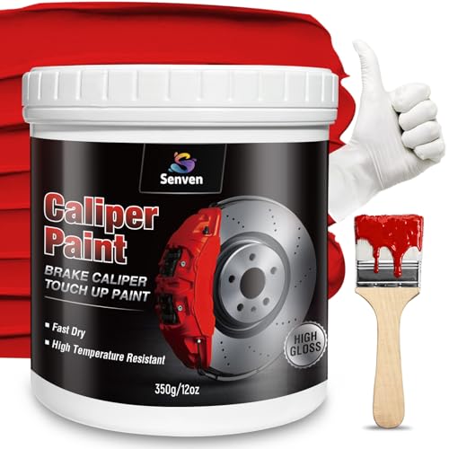 Red Caliper Paint High Temperature Brake Caliper Paints 12 fl. Oz. Touch Up Paints Red Gloss High Temperature Heat Resistant - color: Red 1