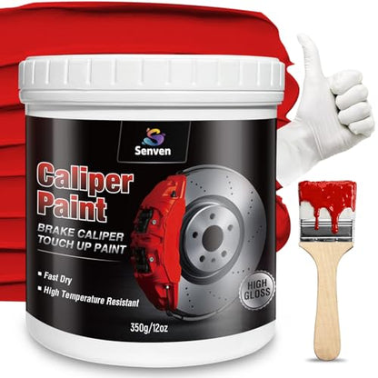 Red Caliper Paint High Temperature Brake Caliper Paint 12 fl. Oz. Touch Up Paints Red Gloss High Temperature Heat Resistant - color: Red 2