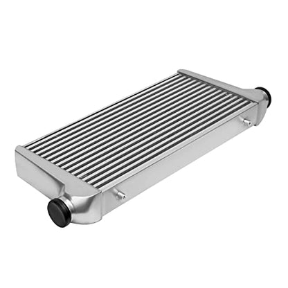 Universal Mount Intercooler 31x12x3" 2.5" Inlet & Outlet One Side Top Polished Intercooler Aluminum Intercooler Front Mount Intercooler For Mazda Toyota Acura BWM Audi High - color: 31x12x3" 2.5"