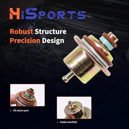 HiSport 88894360 Fuel Injection Pressure Regulator Kit with Clip 3.5Bar - size: HSFPR287
