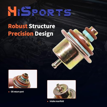 HiSport 88894360 Fuel Injection Pressure Regulator Kit with Clip 3.5Bar - size: HSFPR287