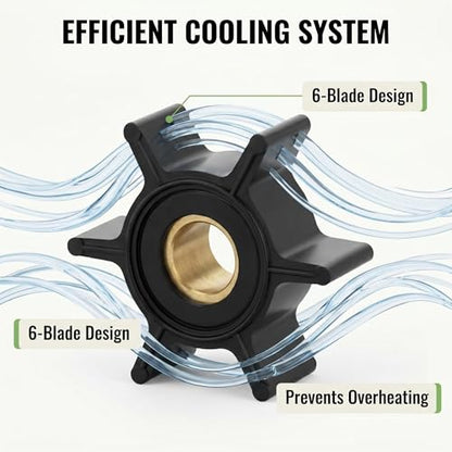 Water Pump Impeller 369-65021-1 for Mercury Mariner Tohatsu Nissan - size: 369-65021-1