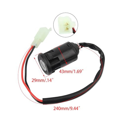 2 Wire Ignition Key Switch Compatible with Electrical Scooter Go Cart ATV 4 Wheeler Quad