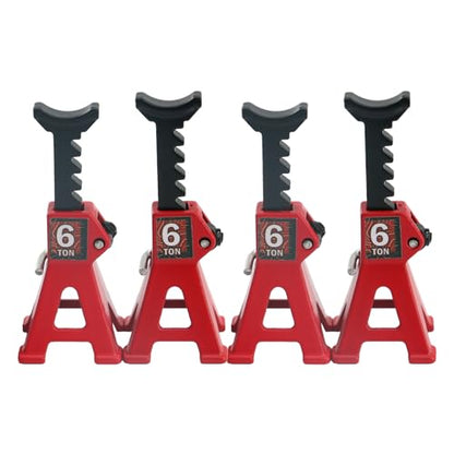 4 Pack Adjustable Mini Jack Stands Compatible with 1/18 1/24 Traxxas TRX4M Axial SCX24 AX24 FMS FCX24, Height Range 4-34mm, Ideal for RC Crawler Car Maintenance Accessories(Red) - color: Red
