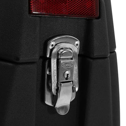 XMT-MOTO ATV Rear Passenger Backrest Seat Rack Cargo Storage Helmet Trunk Box Luggage 96L Black
