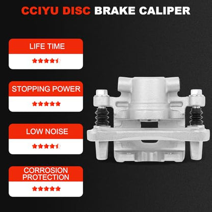 cciyu Rear Left Disc Brake Caliper Assembly With Bracket 18B5105 - size: Rear Left[18B5105]