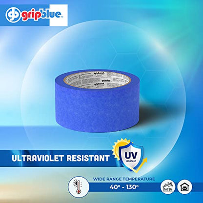Professional-Grade Blue Painters Tape 2 Inch Wide, 1 Roll - size: 2 in/1.88 (Single Roll)
