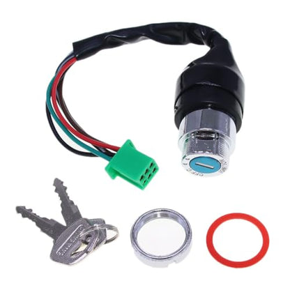 Ignition Key Switch Lock Assembly Fit for 6 Pins 6-Wires ATV Ignition 125