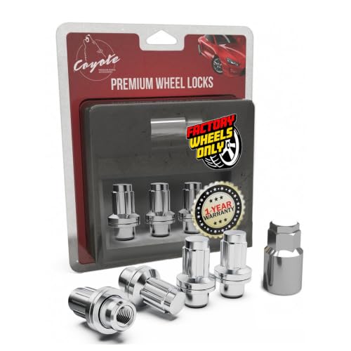 Wheel Accessories Parts 4 Locks + Key M12x1.5 12x1.5 Thread OEM Style Wheel Locks 1.9" Long Chrome Dual Hex Key 13/16" & 3/4" Hex Hex Fits Toyota Tacoma | 4Runner | FJ Cruiser | - size: M12x1.5, style: Toyota Tacoma