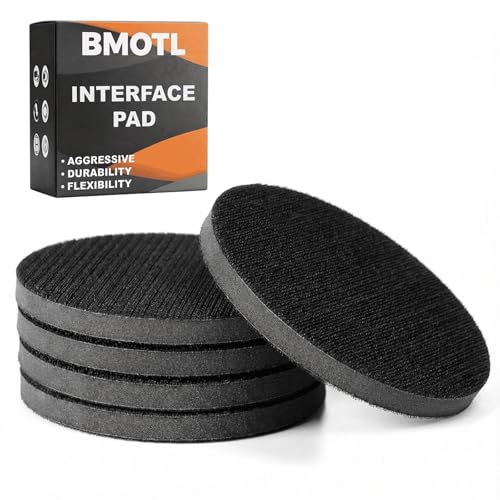 6 Inch Interface Pad + 6 Inch Sanding Dics Hook & Loop: 800/1000/1500/2000/3000/5000 Grit, Wet Dry Silicon Carbide Sandpaper for Orbital Sander, Automotive Polishing/Headlight Restoration/Scratch