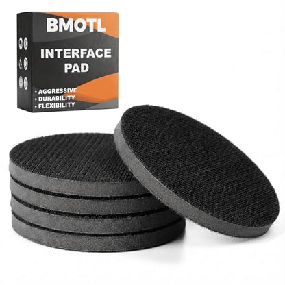 6 Inch Interface Pad + 6 Inch Sanding Dics Hook & Loop: 800/1000/1500/2000/3000/5000 Grit, Wet Dry Silicon Carbide Sandpaper for Orbital Sander, Automotive Polishing/Headlight Restoration/Scratch