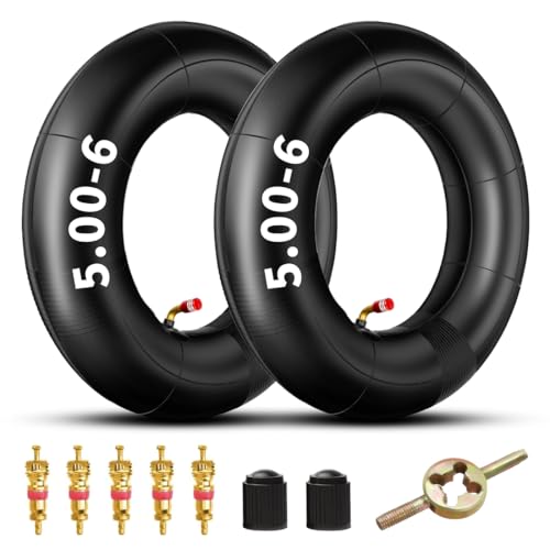 FVRITO 12x5.00-6 Inner Tube for Razor Dirt Quad 4 Wheeler electric ATV (Versions 19 and Up) Go Kart Yard Tractors wheelbarrow Lawn Mower Wagons Hand Trucks Dolly Heavy-Duty Bent Stem - size: 12x5.00-6