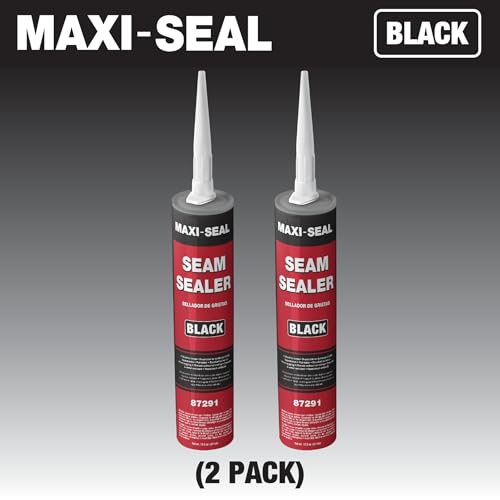 LAUCO Maxi-Seal Black Polyurethane Seam Sealer (2-Pack, 10.5oz Tube) | Durable & Flexible Auto Body Filler for OEM Seams | Brushable Joint Compound 87291 - style: 2 Pack