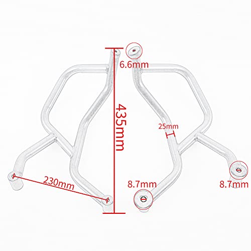 for CF-Moto 800MT MT800 MT 800 MT CF800MT 2021 2022 2023 Motorcycle Engine Guard Bumper Highway Crash Bars Stunt Cage Frame Falling Body Protector Kit Gas Tank Protection 21-23 (Silver)