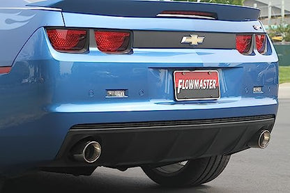 Flowmaster 817483 American Thunder Axle-Back Exhaust Kit 2.5 Inch 409 Stainless Steel 40 Series Classic Mufflers 4 Inch 304 Stainless Steel Tips Compatible with 2010-2015 Chevy Camaro 3.6L V6