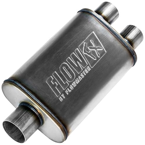 Flowmaster Flow FX Chambered Muffler – 3.00" Center In / 2.50" Dual Out - color: Silver