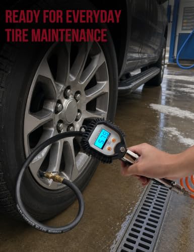 Digital Tire Inflator with Pressure Gauge, 5-230 PSI