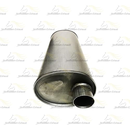 Exhaust Intermediate Pipe, Muffler, Resonator Exhaust Kit Compatible for 2001-2005 GMC Yukon 4.8L 5.3L | Stainless Steel | Northeastern Exhaust | Free Clamps Included | Automotive Replacement Part