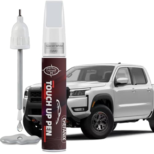 Glacier White(QAK) Touch Up Paint Pen Compatible with Nissan - Exact Color Match, 2-in-1 Brush & Pen,Car Paint Scratch Repair Kit for Rogue/Sentra/Altima/Frontier/Pathfinder/Murano - color: Glacier White(QAK) for 370Z/Altima/Armada/Frontier/GT-R/Juke/Leaf
