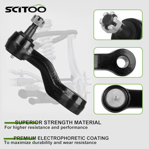 SCITOO 8pcs Suspension Kit Sway Bar Outer Inner Tie Rod Idler Pitman Arm 4 Grooves for Chevy Tahoe Silverado 1500 Suburban 1500 Avalanche 1500 for GMC Sierra 1500 Yukon for Cadillac Escalade