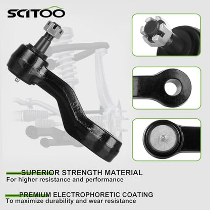 SCITOO 8pcs Suspension Kit Sway Bar Outer Inner Tie Rod Idler Pitman Arm 4 Grooves for Chevy Tahoe Silverado 1500 Suburban 1500 Avalanche 1500 for GMC Sierra 1500 Yukon for Cadillac Escalade