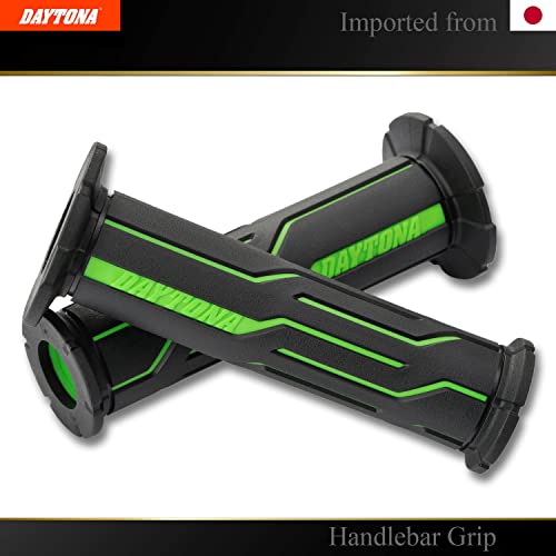 DAYTONA Universal 7/8" Motorcycle Handlebar Grips for Stylish and Comforting Long Rides (Geometric) (Green) - color: Green