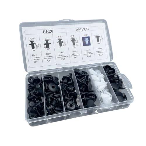 LAINLOY 100PCS Plastic Car Body Trim Clips, Car Bumper Clips - size: 100 Pieces