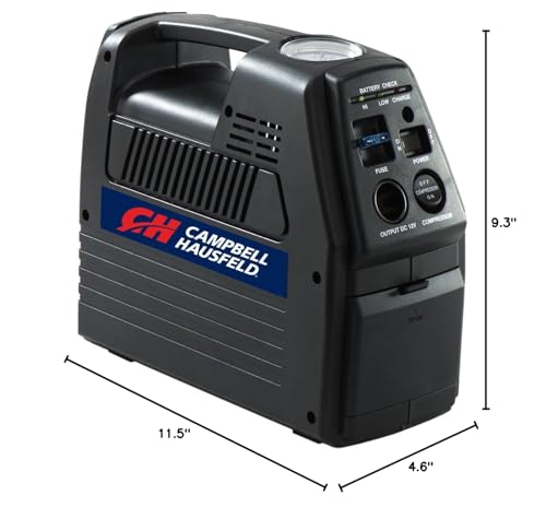 Campbell Hausfeld 12 Volt Inflator, Rechargeable, Compressor for Tire Inflation (CC2300)