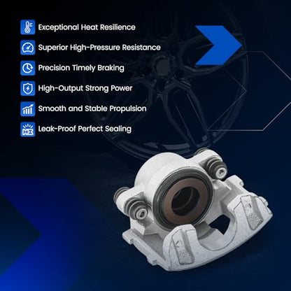 Front Brake Caliper Assembly for Jeep Cherokee 1990-2000 2.5L 4.0L - size: Front[18-4339 & 18-4340]