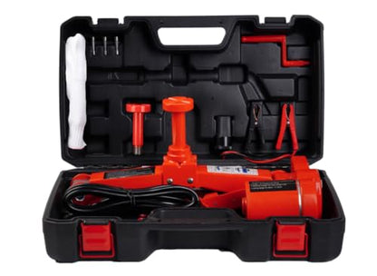 STANDTALL Electric Car Jack 3 Ton 12V Scissor Floor Jack Kit - color: Red