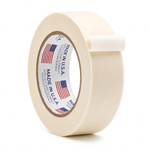 WOD MT5 Utility Grade Masking Tape, 1.5 inch x 60 yds. for Home or Office air-Dry Painting, Labeling, & Packing. Leaves no Residue - size: 1.5 inch, style: Roll