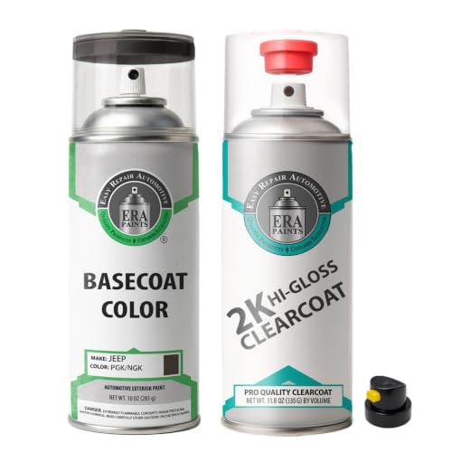 ERA Paints - PGK/NGK - Tank for JEEP Exact OEM Color Match Automotive Touch Up Paint for Cars - Spray Paint with Premium Spray Nozzle - 2K Essential Kit - Made in USA - style: Spray - 2K Essential Kit