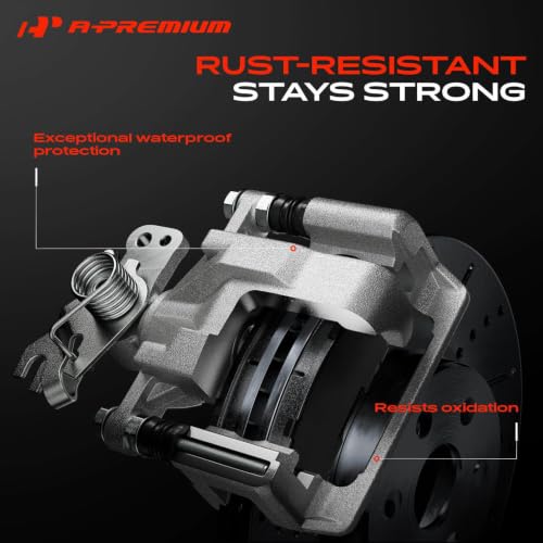 A-Premium Rear Left Driver Disc Brake Caliper with Bracket - style: Rear Driver