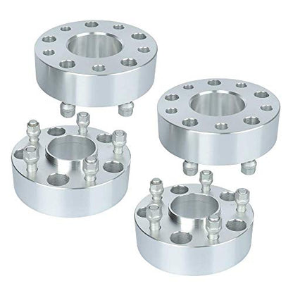 IRONTEK 2in 5x139.7mm Wheel Spacers (2", 77.8mm Hub Bore, M14X1.5 Studs) 5x5.5 to 5x5.5 Hubcentric Spacers Adapter 50mm FITS 2012-2020 for Ram 1500 [Silver 4 PCS] - size: 5x5.5-50mm