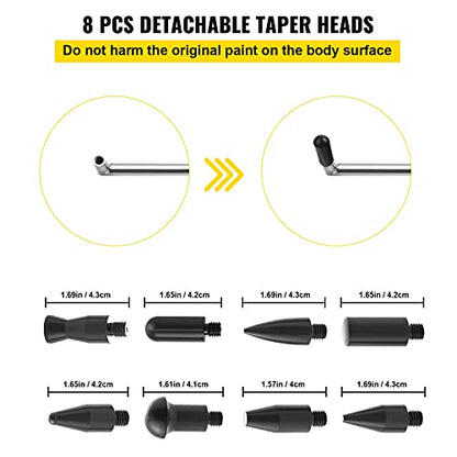 VEVOR Rods Dent Removal Kit, 13 Pcs Paintless Dent Repair Rods, Stainless Steel Dent Rods, Whale Tail Dent Repair Tools, Professional Hail Dent Removal Tool For Minor Dents, Door Dings And Hail Damage - size: 13pcs