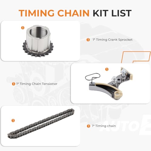 Autoexact 4.8 5.3 6.0 6.2 Engine Timing Chain w/Sprocket Tensioner Fit for 2007-2019 Buick Chevy Express Silverado Suburban Cadillac Escalade GMC Sierra Yukon Pontiac Hummer Replace 3Pcs 12556582 - size: Fit for 2007-2019 Chevy GMC-4.8/5.3/6.0/6.2