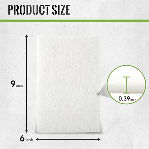 10PCS 6” x 9” White 1200 Grit Light Duty General Purpose Scuff Pads - color: 1200grit-White