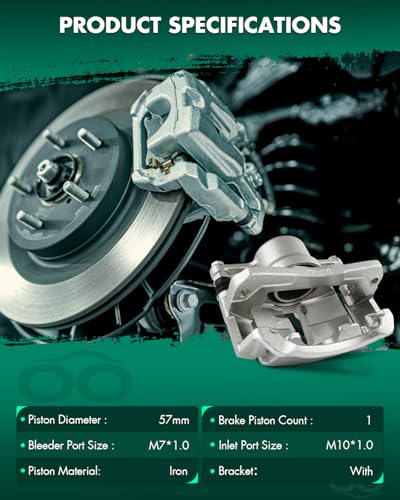 SCITOO 19B1568 Front Right Passenger Side Brake Caliper - size: Front Passenger[19B1568]