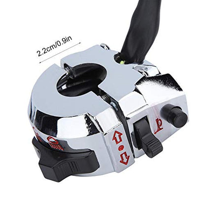 Motorcycle Handlebar Switch 22mm Turn Horn Light Control Multi Function Switch Compatible with Most Motorcycles for Easy Installation and Performance